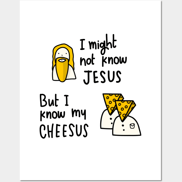 Jeesus Vs Cheeses Wall Art by Think Beyond Color